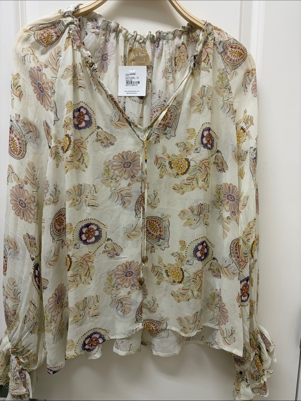 Boho Chiffon Ruffle Blouse - Picture 4 of 5